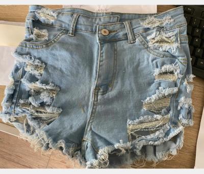 China 2021 New fashion women's lattice shorts hole stretch denim shorts jeans breathable irregular ripped pants for woman sexy shorts YCJ017 for sale