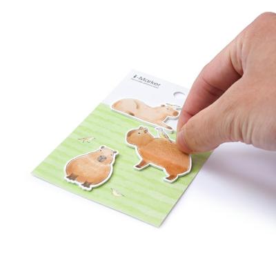 China Self Adhesive Wholesale Planner Notes [6] Capybara Sticky Memo Pad For Office for sale