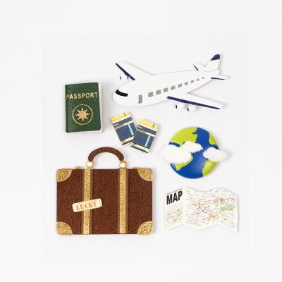 China [7] Self Adhesive 3d Customized Suitcase Stickers and Souvenirs Stickers for Scrapbooking for sale