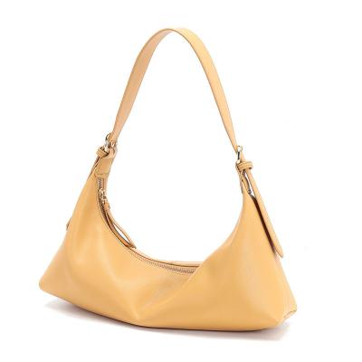 China Women Armpit Soft Leather Armpit Handbags Fashionable New Shoulder Bag Mini Ladies Purse Handbag for sale