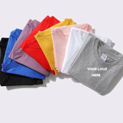 China Anti-Wrinkle Simply Combed Logo Heavy Mercerized Heavy Mercerized Kaos Baju T-shirt White Custom Men's Bulk Stretch Loose T-Shirts Unisex T-Shirts for sale