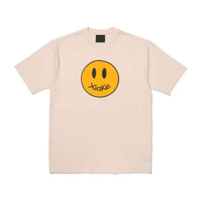 China Dropshipping Casual Graphic Streetwear Smiley Face Cartoon Print Comic Short Sleeve QUICK DRY Over Size Men Gym T-shirts Women Cotton for sale