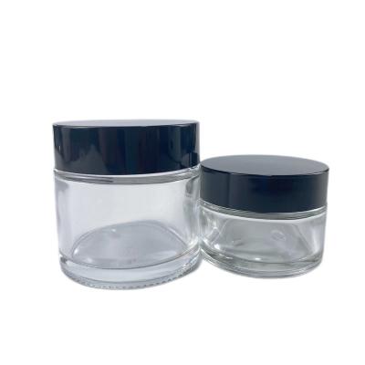 China Cosmetic Glass Jars Eye Cream Bottles 30ml Round PP Material Transparent for sale