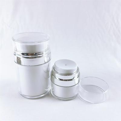 China Refillable Airless Pump Bottles Travel Makeup Portable Refillable Cosmetic Cream Container en venta