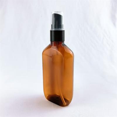 China rectangle amber essential oil bottle glass with screw cap  empty amber Boston glass perfume spray bottle en venta