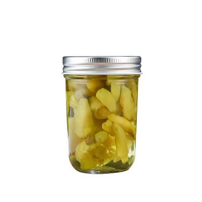 中国 caviar honey jar clear glass jam pickles bottle empty wide mouth mason jar 販売のため