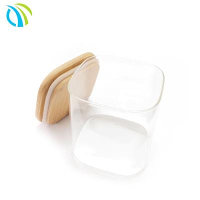 China 16oz Square Glass Food Storage Jars for sale