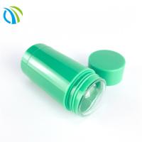 Китай Зеленый овал крышки 15ml контейнеров 4.5g бальзама губы 0.15oz пластиковый белый продается