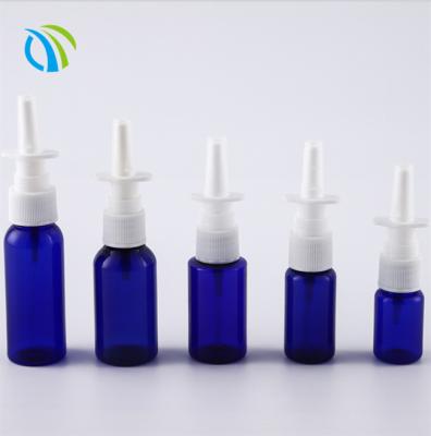 China Saline Nasal 18/415 Nasal Spray Pump Mist 0.16ml Blue 18mm Neck Non Spill for sale