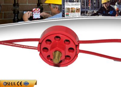 China Cable Safety Lock Out With Padlocks ABS Red Wheel Type Cable Lockout 2 / 5 / 10M for sale