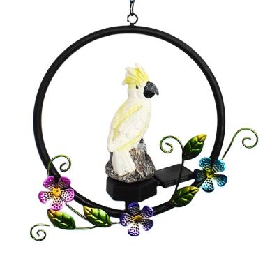 China Various Garden Promotional Goods Using Custom Resin Parrot Wall Decor Light for sale