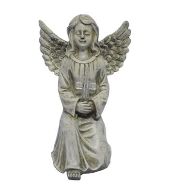 China Europe Solar Crusader Memorial Decor Angel Statue Yard Garden Lighted in Memory for sale