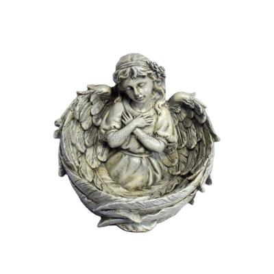 China Unique Europe Resin Decor Crafts For Outdoor Guardian Wing Angel Figurine Statue Home Decoratio Resin Yard Lawn Statue for sale