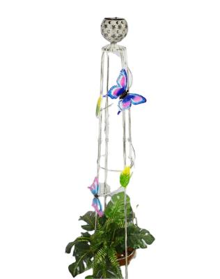 China American Garden Plant Hanger Flower Pot Rack Flower Style Baskets Patio Plant Display Metal Flower Pot Rack Hanging Flower Pot Holder for sale