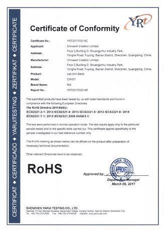 RoHS - Shenzhen Chinawill Creation Gift Ltd.