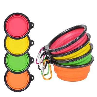 China Travel Sustainable High Quality Eco-Friendly Portable Wholesale Plastic Collapsible Dog Bowl And Holder for sale