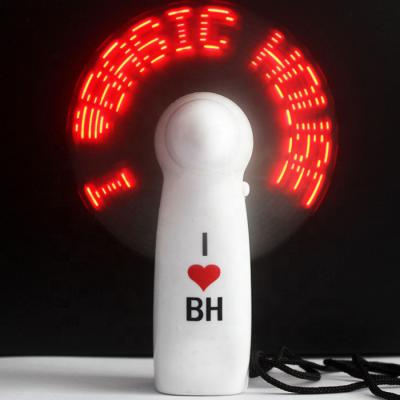 China Show Your Wholesale Customized Instant Message LED Fan Mini Handhled Portable Programmable Words LED Fan for sale