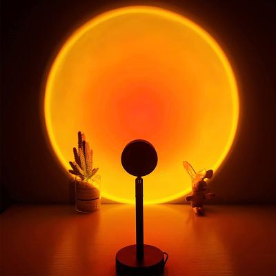 China Lighting Functions Amazon Sunset Lamp Colorful Crystal Projector Led Night Light Projection Figure Small Sunset Project Lamp for sale