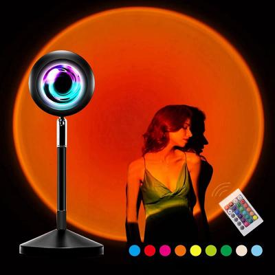 China Reomote Control Remote Control UFO Shape Amazon Sunset Light Projection Lamp Floor USB Night Lights Led Sunset Aura 16 Color Sunset Lamp for sale