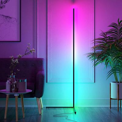 China 358 Nordic Home Decor RGB Floor Lamp Nordic Home Decor Black Home Lighting Living Room Night Lights Black Floor Lamps Led Modren for sale