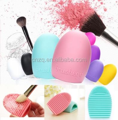 China Silicone Makeup Brush Cleaner Wash Egg Scrubber Cosmetic Wash Egg Scrubber 7.5*4.5CM for sale