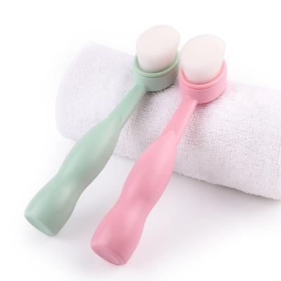 China Soft Plastic Fur&Handle Facial Cleaning Brush With Long Handle MM for sale