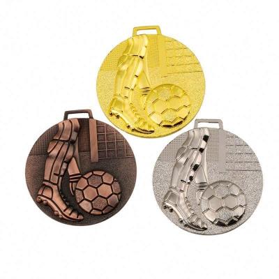 China All Over The World Factory New Product Different Types Zinc Alloy Souvenir Soccer Award Medals for sale