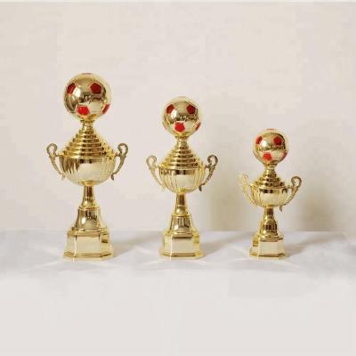 China Gift Factory Supply Soccer Trophies, Gold Plated World Cup Soccer Trophy For Sports Souvenirs, Cheap Prizes Souvenir Cup Trophies for sale