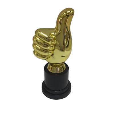 China Worldwide 2020 Wholesale Cheap Top Grade Sports Souvenirs Thumb Up Gold Plastic Trophy for sale