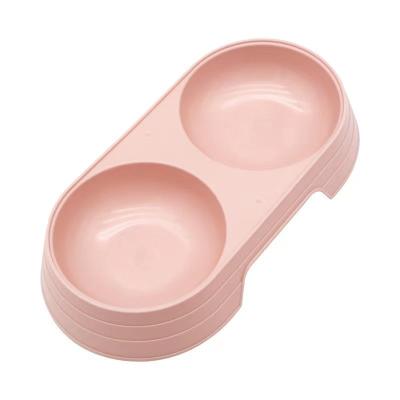 China Viable Hot Selling Wholesale Raised Double Bowl Pet Supplies Candy Color Dog Bowl Cat Bowl Pet Feeder Bowls for sale