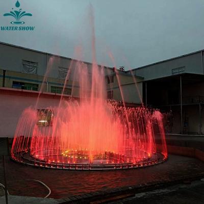 China Large Size Easy Installment Uzbekistan Project Stainless Steel Music LED Lights Flower Swing Outdoor Water Fountain for sale