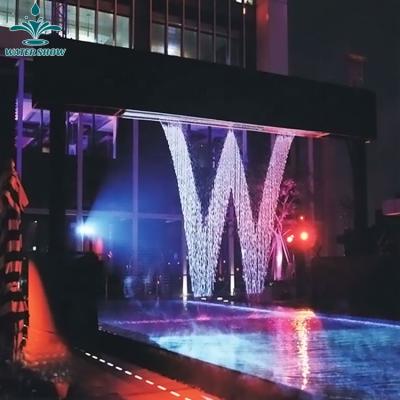 China Modern Indoor Digital Water Curtain Customized Graphic Water Curtain Wall for sale