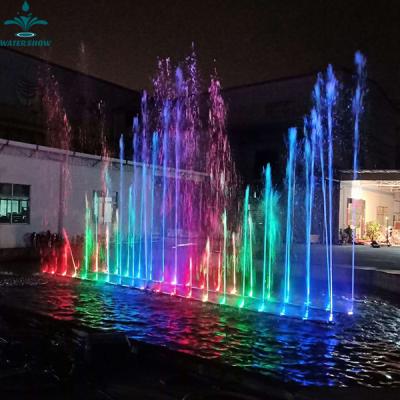 China New Minimalist Music Control Fountain Custom Running Show 10m Floated Fountain For Lake for sale