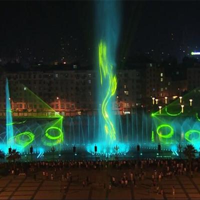 China Customized Modern Outdoor 5D Hologram Laser Water Screen Film Outdoor Fountain For Projector for sale