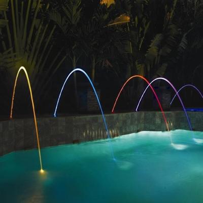 China Easy Installment Stainless Steel Led Light Water Jet Fountain Laminar Jumping Jet Fountain for sale