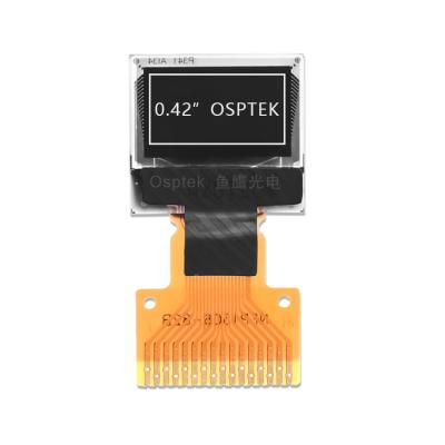 China I2C 0.42 inch 72x40 Dot White Color 4 interface SPI SSD1315 sealing-in connector16PINS OLED 0.42 inch display screen for sale