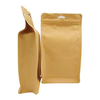 China Biodegradable Biodegradable Custom Printed Paper Kraft Smell Proof Bags Stand Up With Zipper Lock Paper Bag With Foil For Food Packaging Pouch for sale