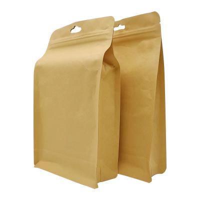 China Biodegradable Eco-friendly Custom Printed Paper Kraft Smell Proof Bags Stand Up With Zipper Lock Paper Bag With Foil For Food Packaging Pouch for sale