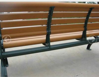 China Green Aluminium Frame  WPC Bench For Playground / Street / Public Place for sale