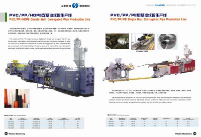 China High Speed PVC Pipe Extrusion Machine / Machinery With Conical Twin Screw for sale