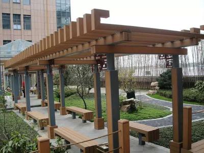 China Anti - UV Weather Resist Composite Fence Panels WPC Pergola For Gardern Furniture for sale