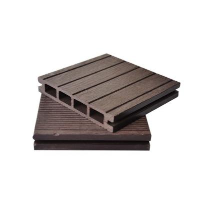 China Anti - UV WPC Hollow Composite Decking For Terrace , Non Slip Decking Boards for sale