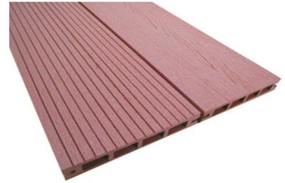 China Hollow Red Composite Decking Material , Water / Moisture Resistant WPC Decking Plank for sale