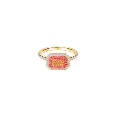 China CLASSIC Romantic Sparkling Diamond Female Ring Charming Sweet Orange Vitality for sale