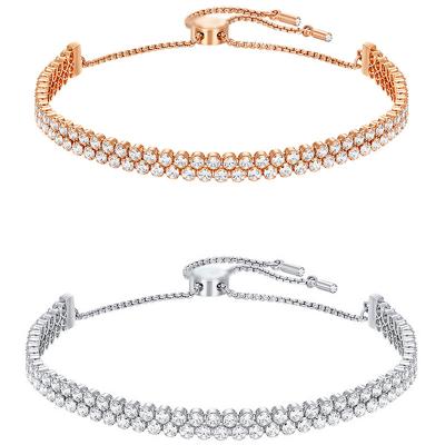 China Hot selling fashion elegant temperament transfer crystal beads bracelet lock for sale