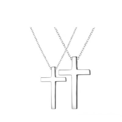 China Fashion Simple Cross Men Bossy Couple Necklace Pendant Gift for sale