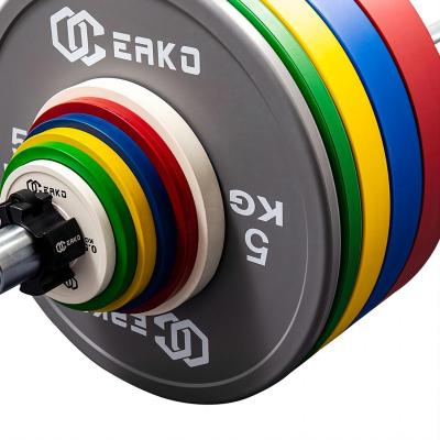 China Eako Universal Sports Fitness Equipment Barbell Weightlifting Change Plates Gym Cast Iron Weight Plates for sale