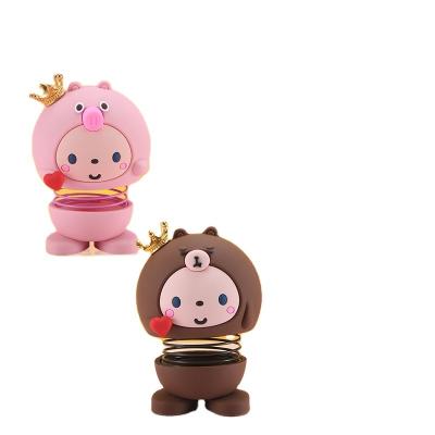 China Cartoon Bobblehead Car Dashboard Decoration Shaking Butt Figurine Resin Cake Ornament Animal Toys For Car, Home, Office Decor for sale