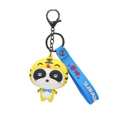 China Cartoon Toy OEM 2022 Customized 3D Soft PVC High Quality Tiger Zodiac Animal Keychain For As Gift Or Bag Decoration for sale