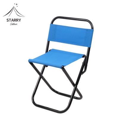 China Small Lightweight Portable Lightweight Folding Fishing Stool Camping Beach Chair With Back Rest for sale